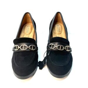 Giani Bernini Women's Patsiee Memory Foam Block Heel Loafer Pumps Black 6M NWT